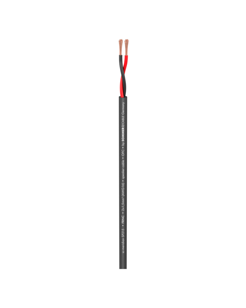 SOMMER CABLE Meridian Install SP215 CPR-Version; 2 x 1,50 mm2; FRNC O 7,00 mm; black; Cca