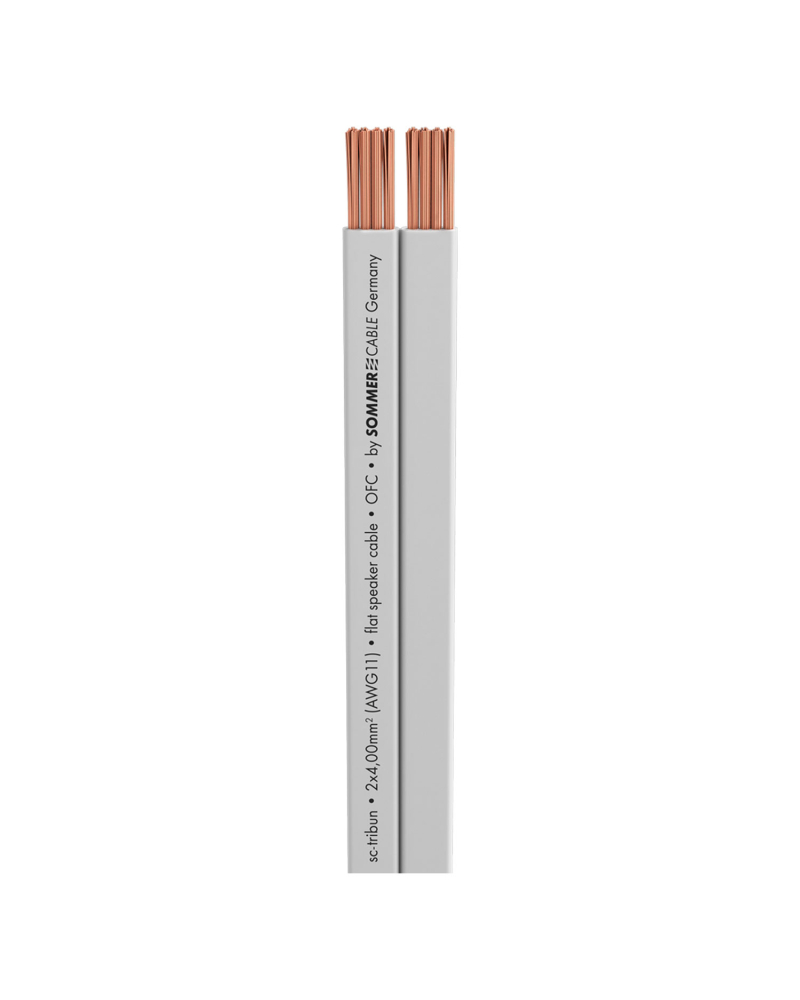 SOMMER CABLE Tribun, Flat-Design; 1 x 2 x 4,00 mm2; PVC; 17,5 x 3 mm; biały