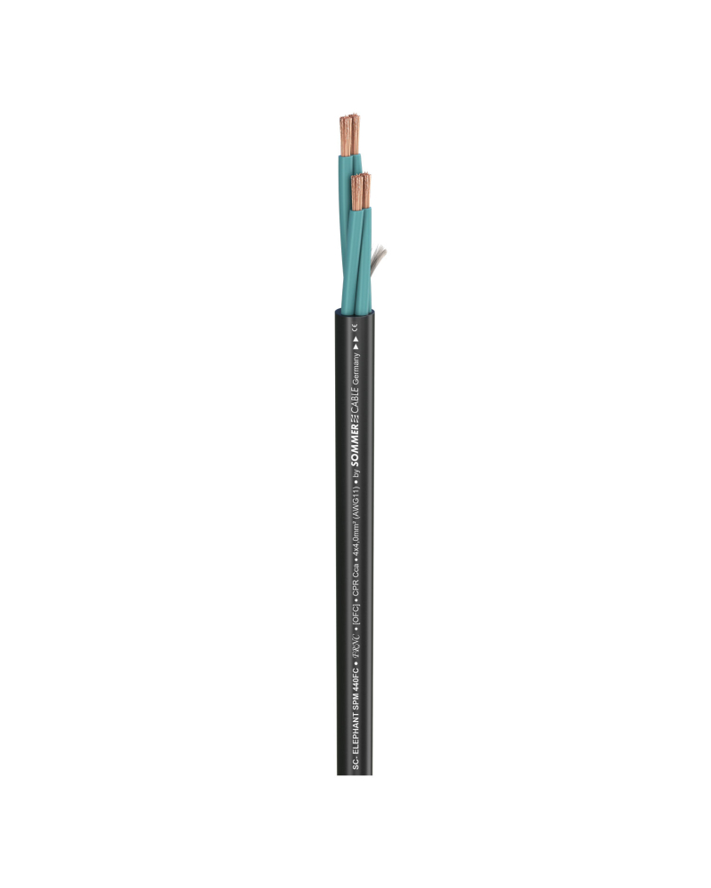 SOMMER CABLE Elephant Robust SPM440 CPR kabel głośnikowy; 4 x 4,00 mm2; FRNC O 11,84 mm; black; Cca