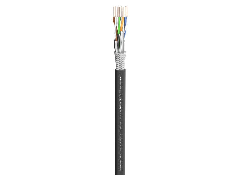 SOMMER CABLE Mercator Cat.6a  PCV; czarny 7,90 mm kabel skrętka ethernet