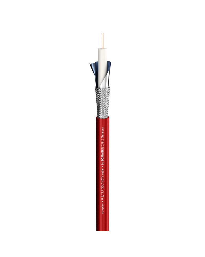 SOMMER CABLE VECTOR 600-0163  KABEL VIDEO 75 Ohm HD-SDI czerwony