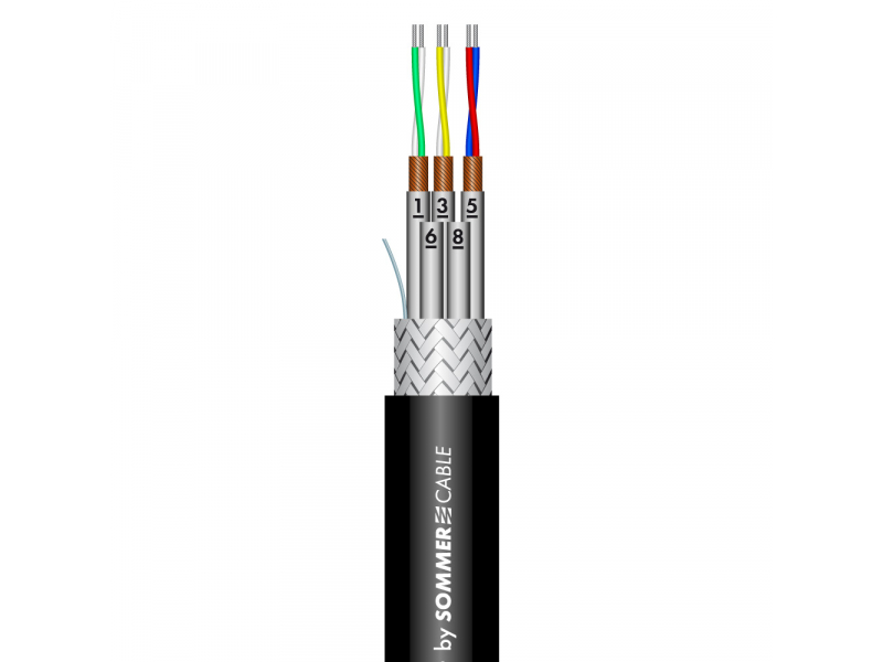 SOMMER CABLE SC-Aura DMCK10; 10 x 2 x 0,15 mm2; Soft-PUR-FRNC O 12,00 mm; czarny