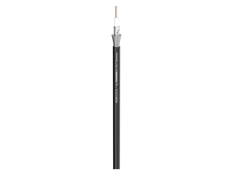 SOMMER CABLE CLASSIC MKII RG58 50 Ohm 1 x 1,02 PVC 5,00 mm czarny