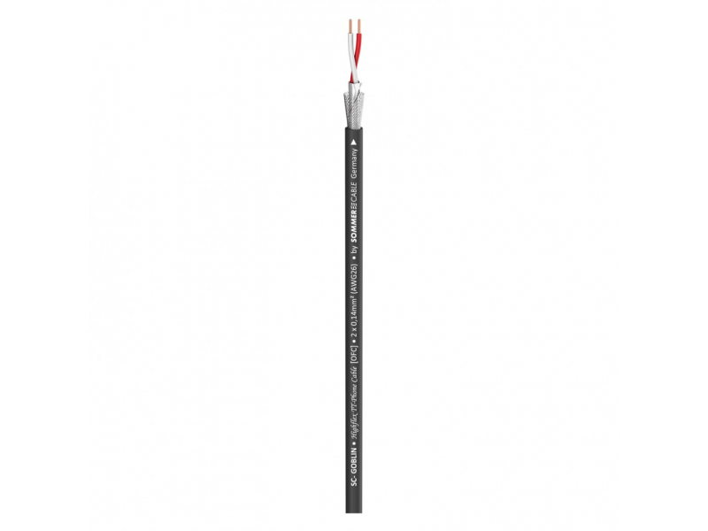 SOMMER CABLE GOBLIN 200-0351 przewód mikrofonowy 2 x 0,14 mm2; PVC O 4,60 mm czarny