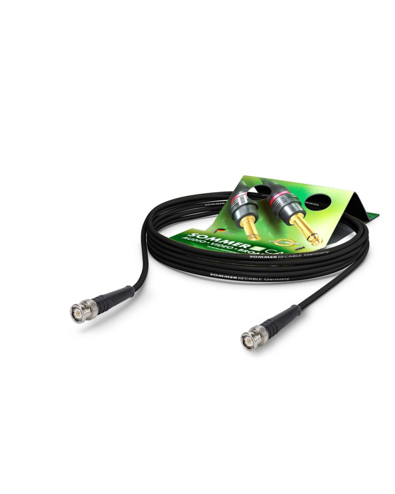 Sommer Cable R858-1000-SW-SW Hf cable RG-Classic 50 Ohm, 1 x 0,48 mm2 | BNC / BNC, HICON czarny 10 m