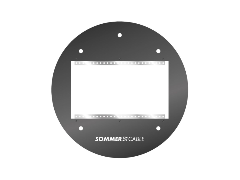 SOMMER CABLE RUND-SYS04 Panel przedni z mocowaniem do 4 WU SYSBOX Panele przednie do GT310 i modelu HT, blacha stalowa ocynkowana, szara