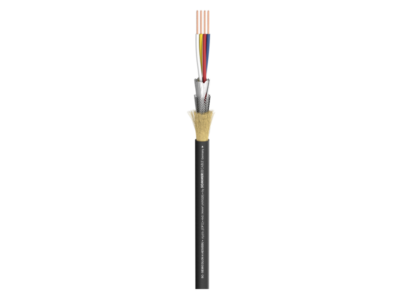 SOMMER CABLE DMX Semicolon 4  AES / EBU; 4 x 0,14 mm2; PUR ze wzmocnieniem ARAMID O 5,70 mm; czarny