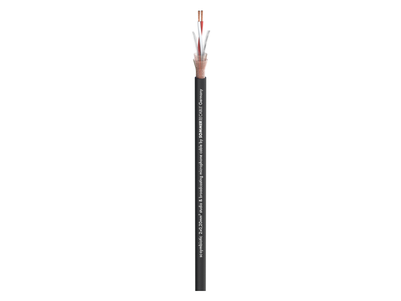 SOMMER CABLE Symbiotic; kabel mikrofonowy 2 x 0,20 mm2; PVC O 5,20 mm; czarny