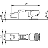 Złącze / wtyk RJ45  Telegartner MFP8 T568B Cat.6A J00026A2001