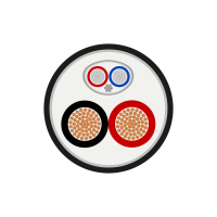 SC-Kolorith 1 CPR-Version; audio: 1 x 2 x 0,35 mm2; power: 2 x 2.00 mm2; FRNC O 7,40 mm; black; Dca