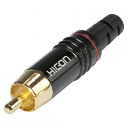 HICON HI-CM06-RED wtyk kablowy RCA-244