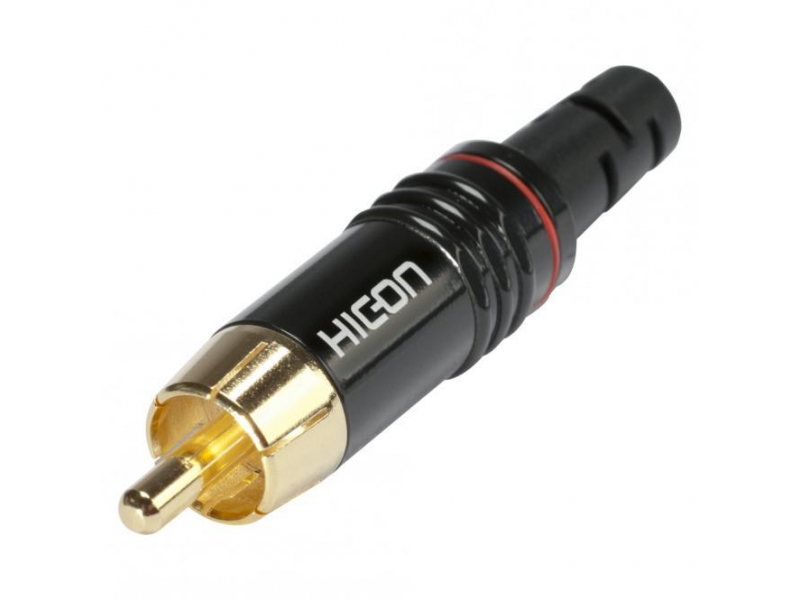 HICON HI-CM06-RED wtyk kablowy RCA-244