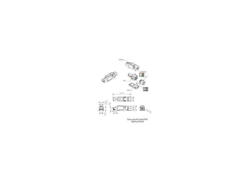 SOLARIX SXRJ45-6A-STP-BK-SA  wtyk / złącze kablowe RJ45 cat.6a